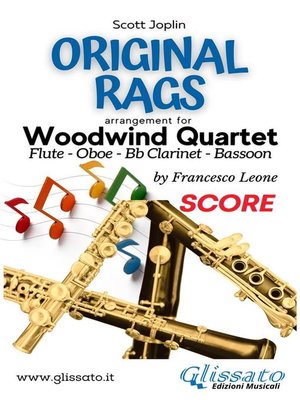 Woodwind Quartet sheet music--Original Rags (score) - ebook